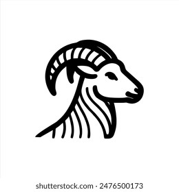 Simple goat and sheep Vector with Minimalist and modern design