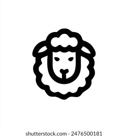Vector sencillo de cabra y oveja con diseño minimalista y moderno