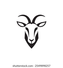 simple Goat silhouette vector Style with white background