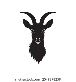 simple Goat silhouette vector Style with white background