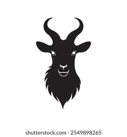 simple Goat silhouette vector Style with white background