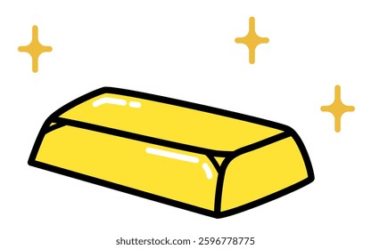 Simple gold bar vector illustration