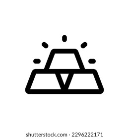 Simple Gold Bars icon. The icon can be used for websites, print templates, presentation templates, illustrations, etc