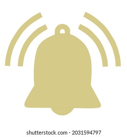 simple gold bell illustration vector design suitable for logo designs, icons, mascots, brands, and screen printing