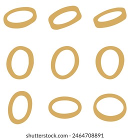 Simple gold bracelet design set