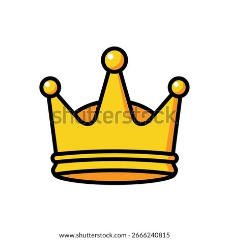 Simple Gold Crown Icon for Gaming