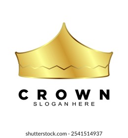 Simple gold crown illustration design vector