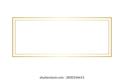 Simple gold double-line frame classic