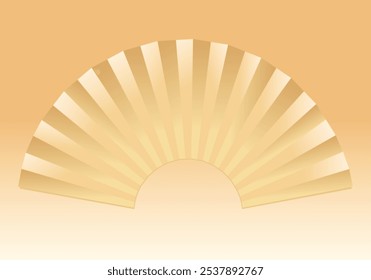 Simple gold fan background illustration