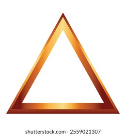 Simple gold geometric triangle vector