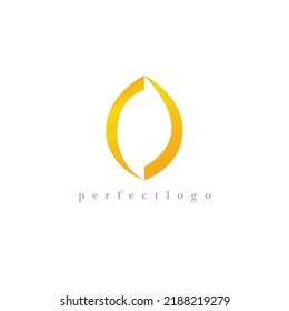 Simple gold gradient colored linked oval vector logo. Cycle or rotation logo. Suitable for company, business, industry, event, product, apps, and brand.