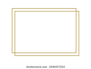 Simple gold line frame, single piece