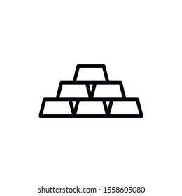 Simple gold line icon. Stroke pictogram. Vector illustration isolated on a white background. Premium quality symbol. Vector sign for mobile app and web sites.