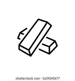 Simple gold line icon. Stroke pictogram. Vector illustration isolated on a white background. Premium quality symbol. Vector sign for mobile app and web sites.