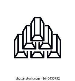 Simple gold line icon. Stroke pictogram. Vector illustration isolated on a white background. Premium quality symbol. Vector sign for mobile app and web sites.