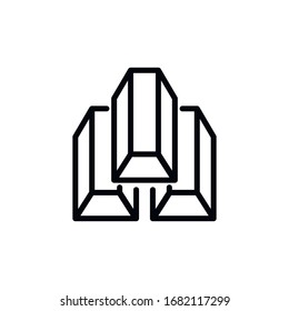 Icono simple de línea dorada. Pictograma de trazo. Ilustración vectorial aislada en un fondo blanco. Símbolo de calidad superior. Signo de vector para aplicaciones móviles y sitios web.