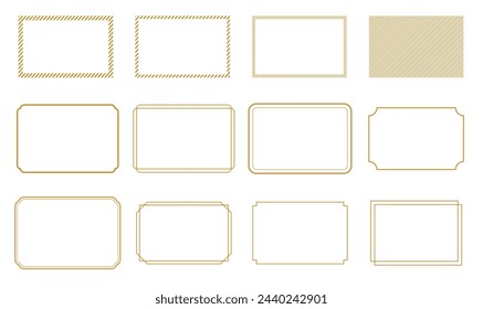 Simple gold lines Frame set