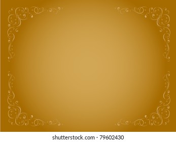 simple gold ornamental decorative frame