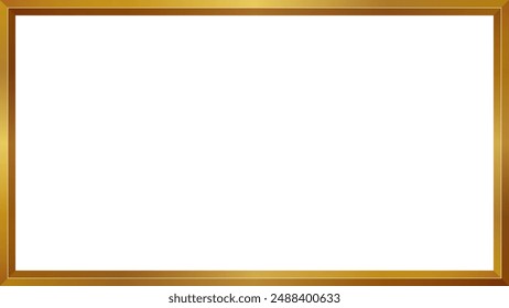 Simple gold picture frame illustration_triangle_16:9