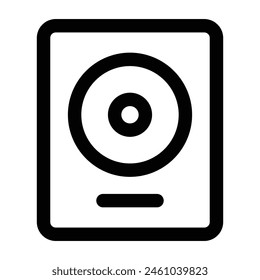 Simple Gold Record icon. The icon can be used for websites, print templates, presentation templates, illustrations, etc	