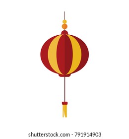 Simple Gold Red Chinese Lantern Vector Illustration Graphic Design