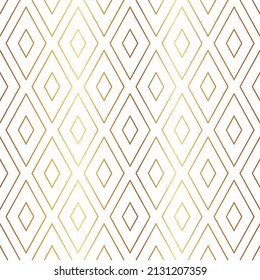 Simple Gold Rhombus Pattern on White Background