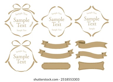 Simple gold ribbon frame collection