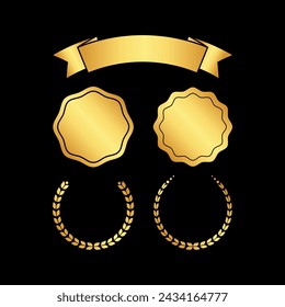 simple gold silver bronze medals with ribbon