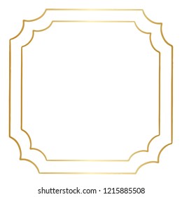 A Simple Gold Vector Hand Drawn Border