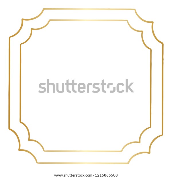 A Simple Gold Vector\
Hand Drawn Border