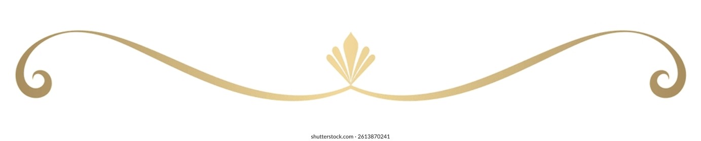 Simple gold vintage lines for decorating luxury cards