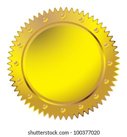 Selo simples de cera de ouro com espaço de cópia para o seu texto de venda