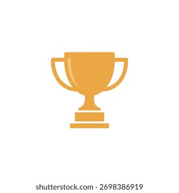 Ícone do Troféu Vencedor de Ouro Simples em Design Plano, Perfeito para Prêmios, Competições Esportivas, Conceitos de Sucesso e Gráficos de Reconhecimento de Conquistas.