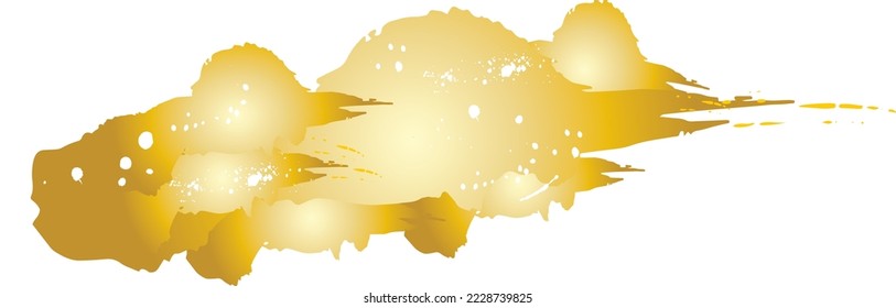 Simple golden clouds, waves, abstract paintings that look like they were drawn with a paintbrush