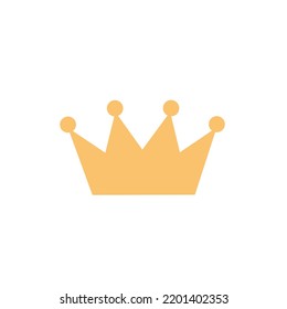 Sencilla corona dorada de estilo plano. princesa de la corona, rey, reina, príncipe. Signo del Reino