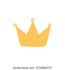 Einfache goldene Krone Symbol symbolisiert Königtum, Führung, Feiern und Märchen Themen, perfekt für Kinder Inhalte, Auszeichnungen Grafiken, und Storybook Designs.