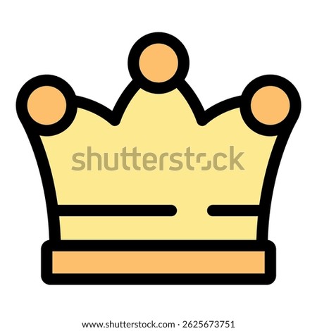 Simple golden crown representing monarchy, authority, and leadership