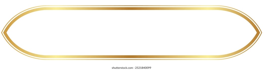 simple golden frame Empty frame for elegant text