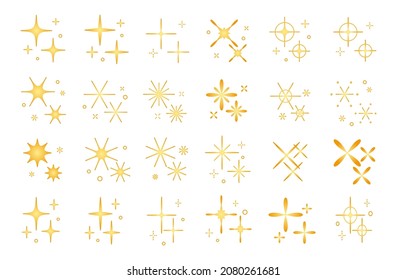 It is a simple golden glitter set.Easy-to-use vector data.