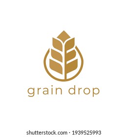simple vector de gota de grano dorado