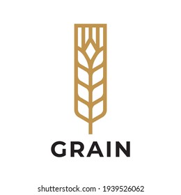 simple golden grain logo vector