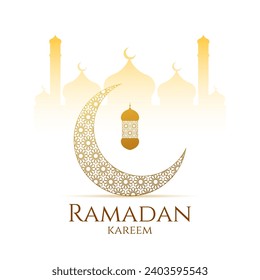 fondo islámico simple dorado. diseño vectorial ramadan kareem.