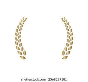 Simple golden laurel frame vector