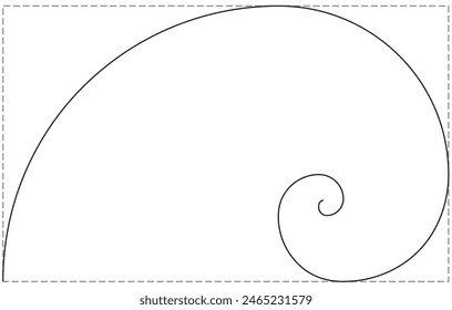 Simple golden ratio background template vector