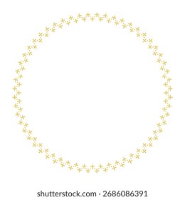 Simple Golden Round Decorative Border