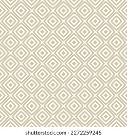 Patrón simple de acero geométrico vectorial dorado con formas de diamante, rombos, cuadrados, cuadrícula, mosaicos repetidos. El oro de lujo es un fondo abstracto mínimo. Textura elegante. Diseño de la decoración, papel pintado, envoltura