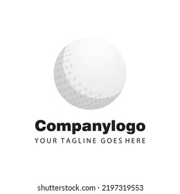 simple golf ball flat design style