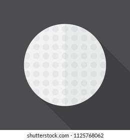 Simple Golf Ball Icon With Long Shadow