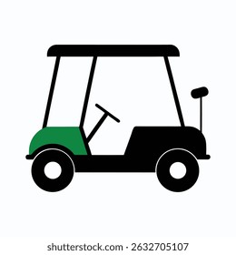 Simples carrinho de golfe ilustração vetor design no fundo branco