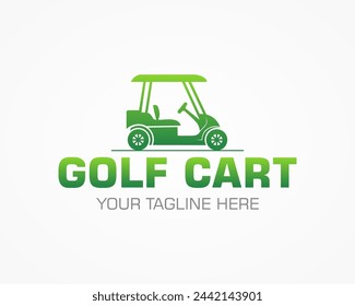 diseño simple del logotipo del carrito de golf